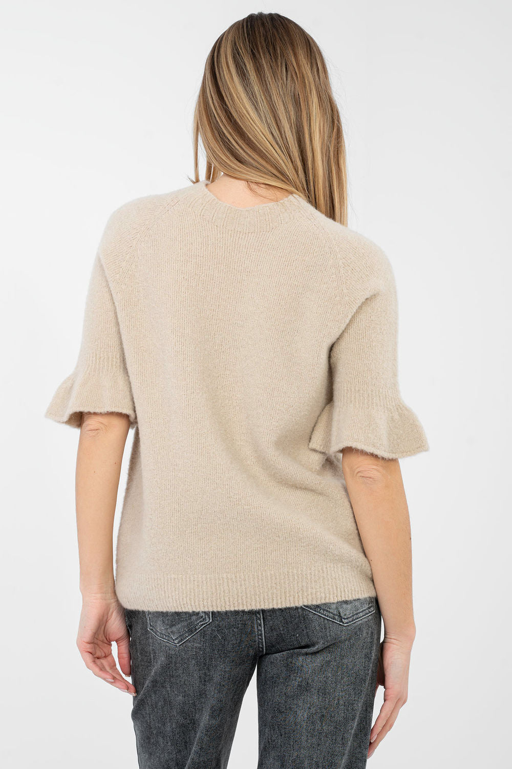 Pull femme Italy Moda Chandail Chandail — beige