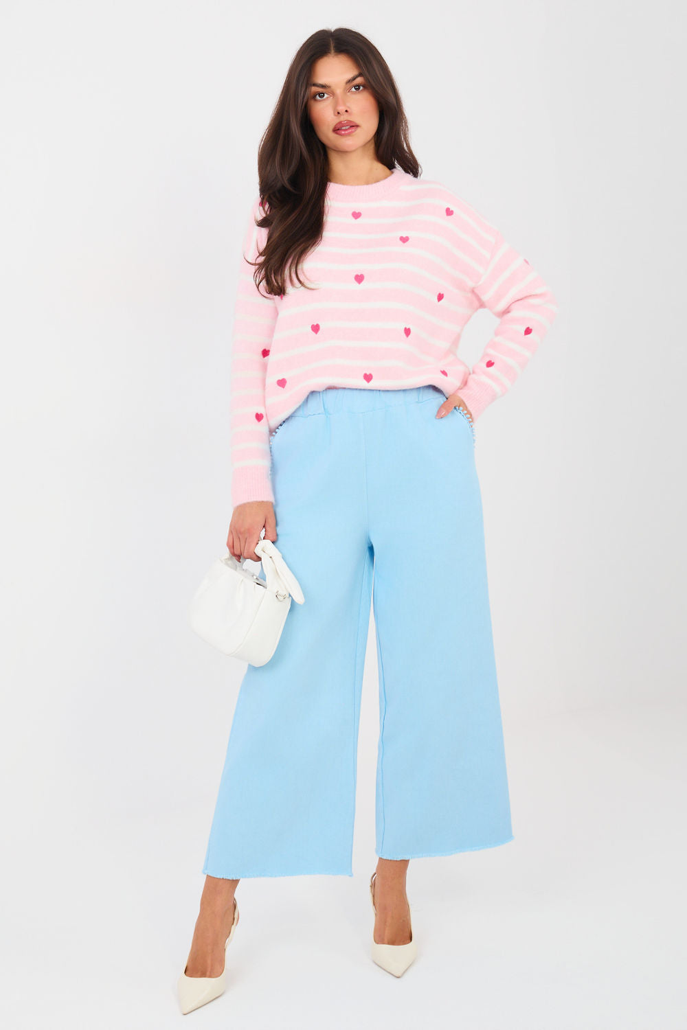 Chaussures à talons femme Italy Moda Pantalon Pantalon — bleu
