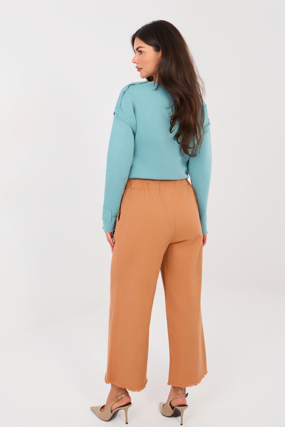 Chaussures à talons femme Italy Moda Pantalon Pantalon — orange