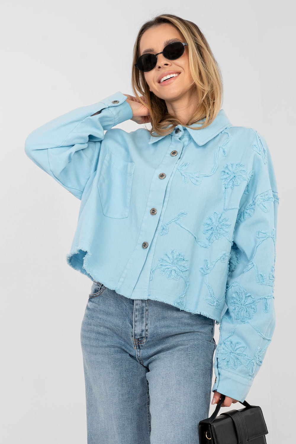 Veste en jean femme Rue Paris — bleu