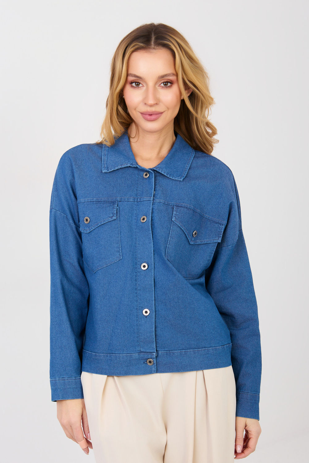 Veste en jean femme Rue Paris — bleu