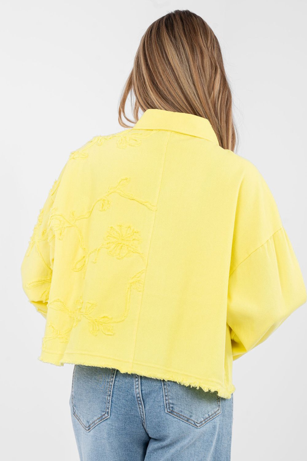 Veste en jean femme Rue Paris — jaune