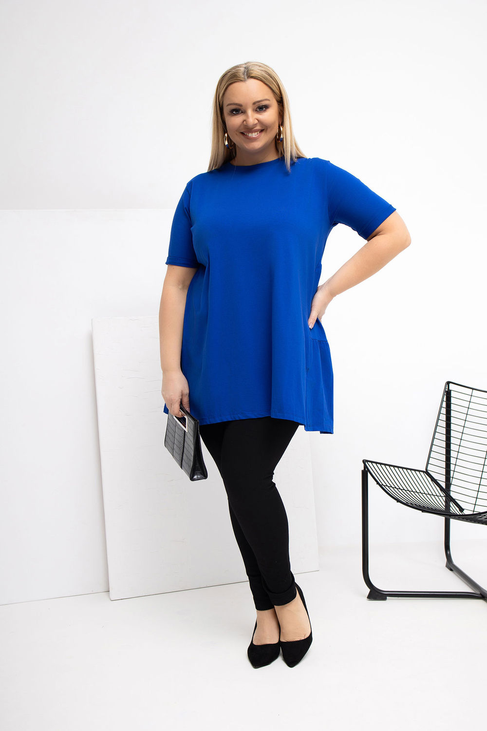 Chemisier grande taille femme Relevance — bleu