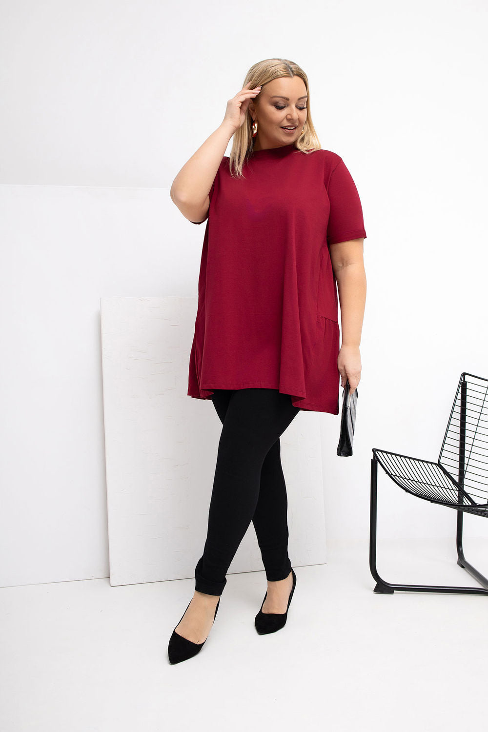 Chemisier grande taille femme Relevance — rouge