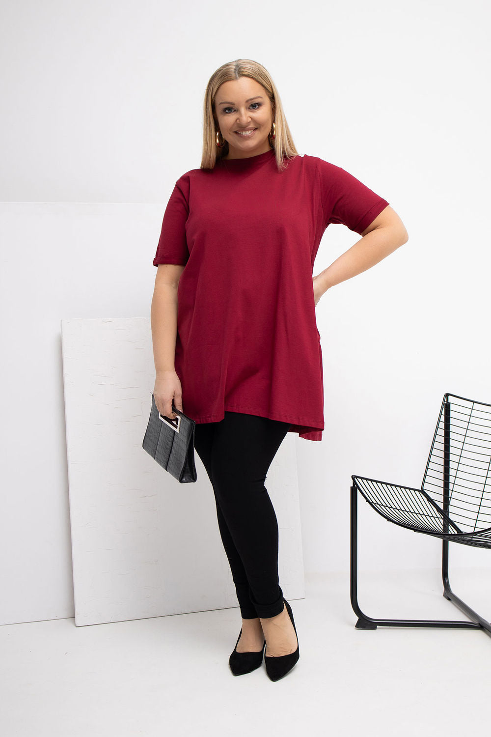 Chemisier grande taille femme Relevance — rouge