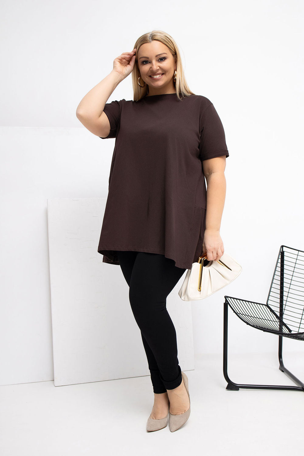 Chemisier grande taille femme Relevance — brun