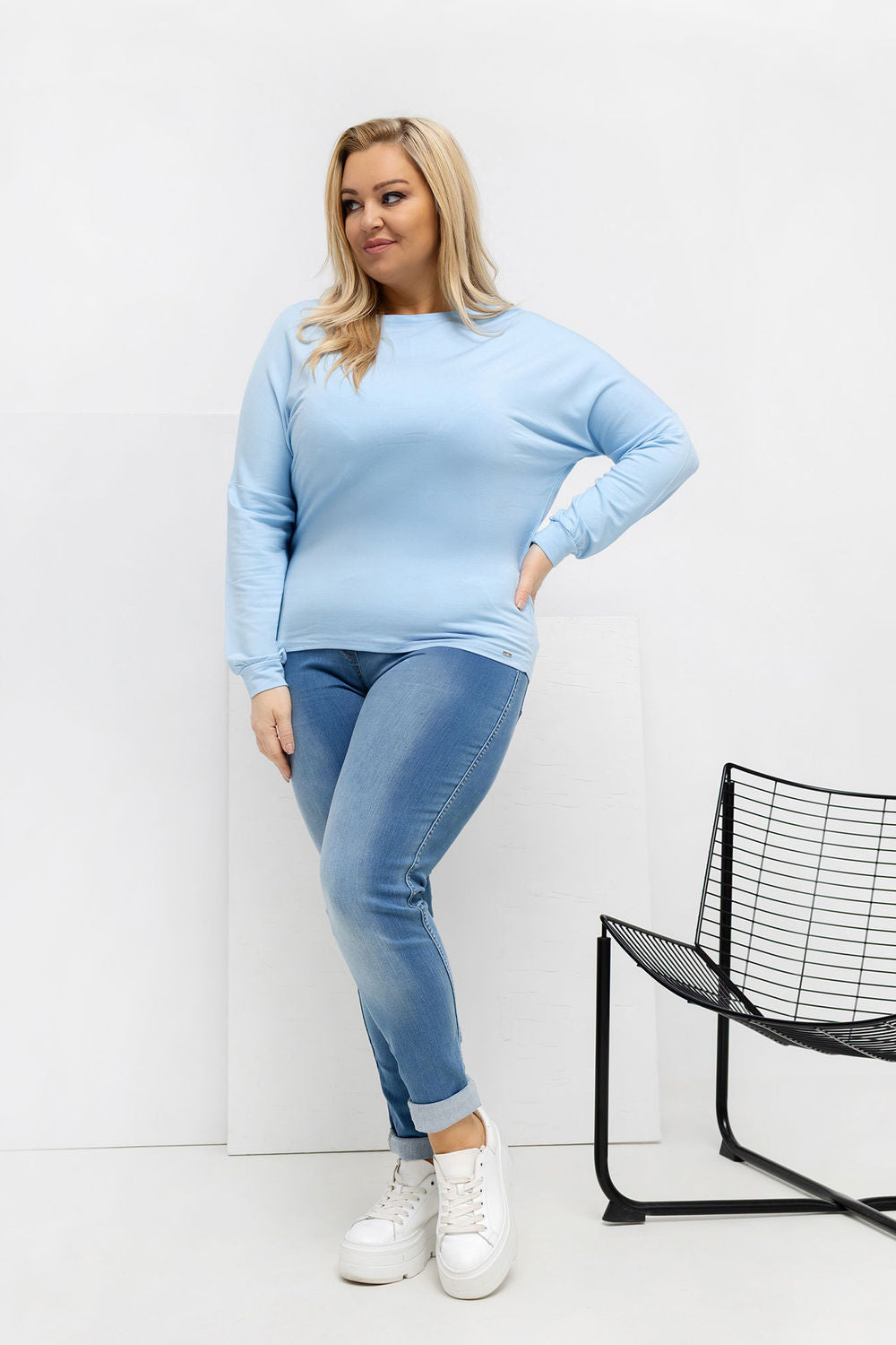 Chemisier grande taille femme Relevance — bleu