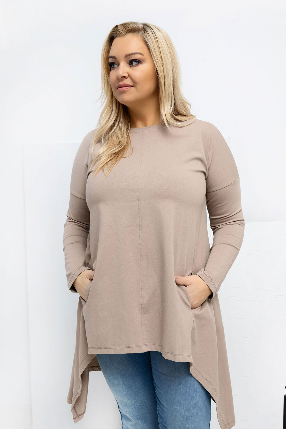 Chemisier grande taille femme Relevance — beige