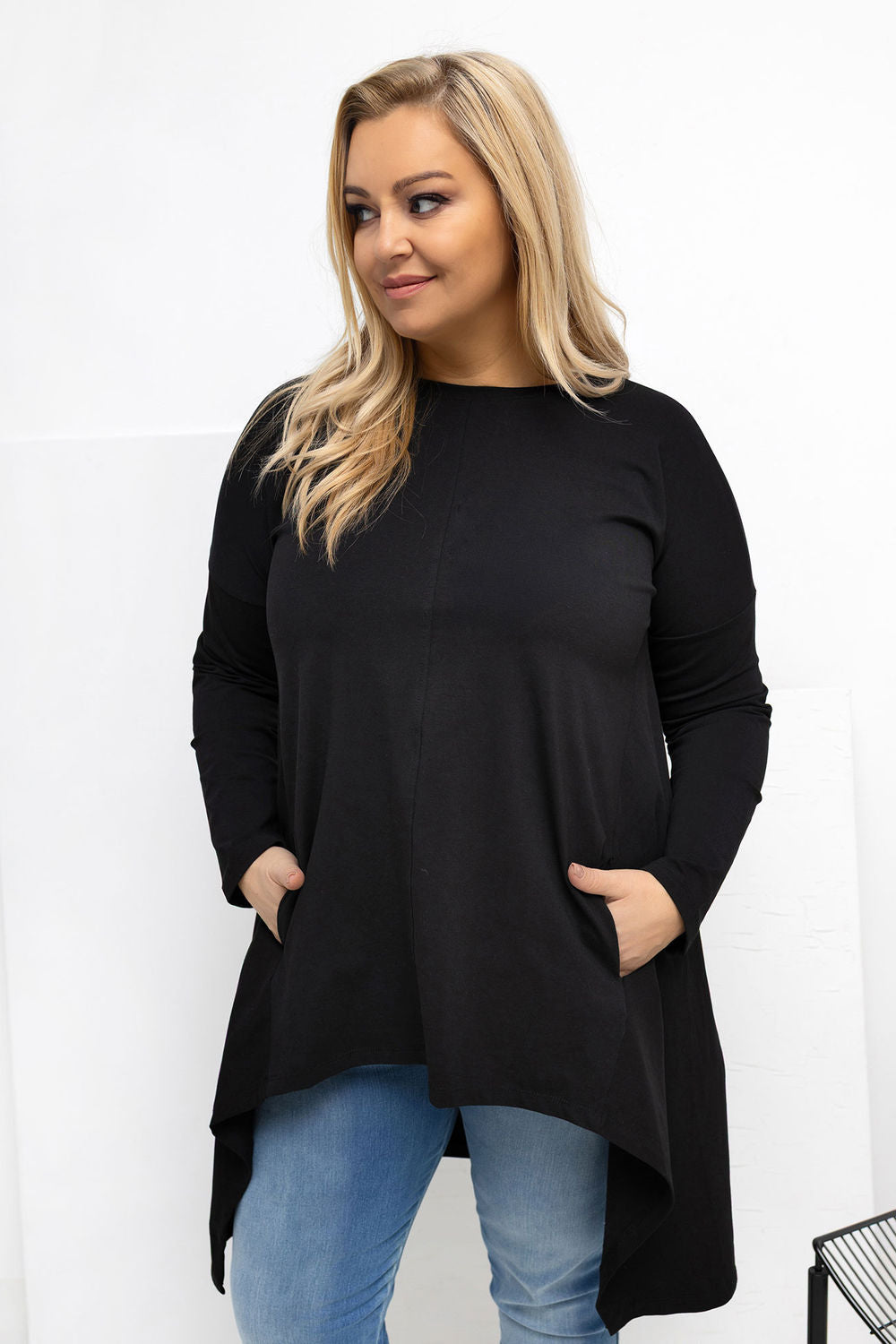 Chemisier grande taille femme Relevance — noir