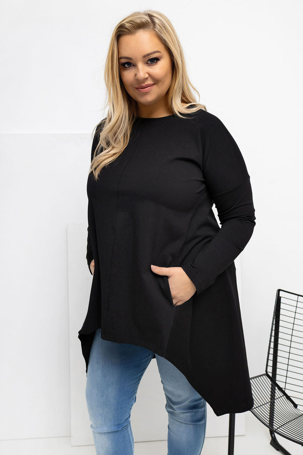 Chemisier grande taille femme Relevance — noir