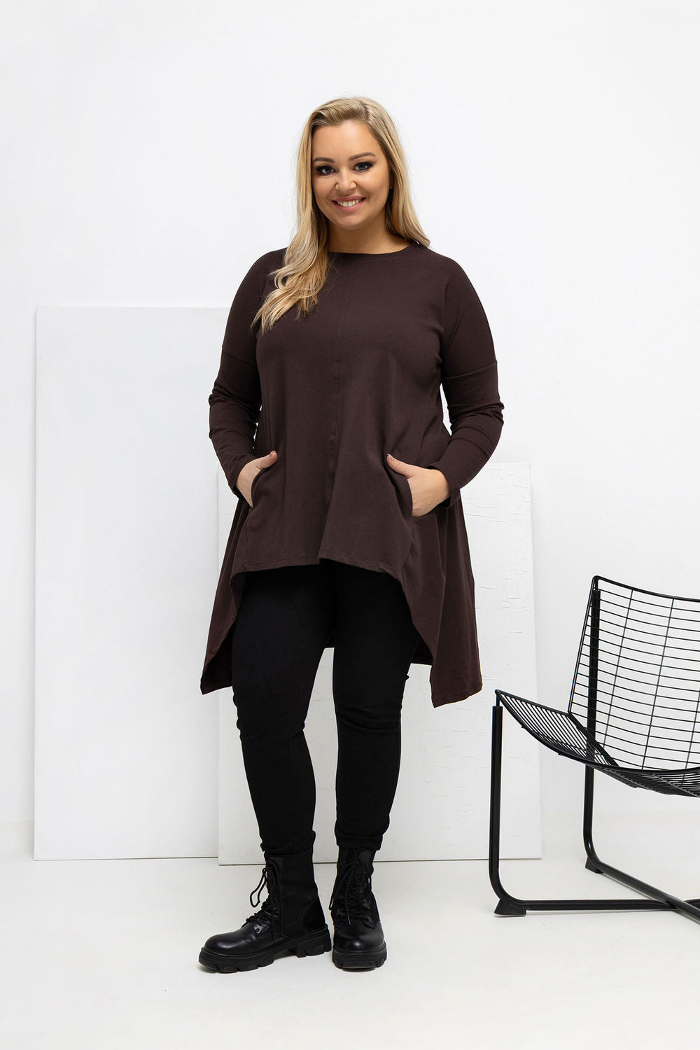 Chemisier grande taille femme Relevance — brun
