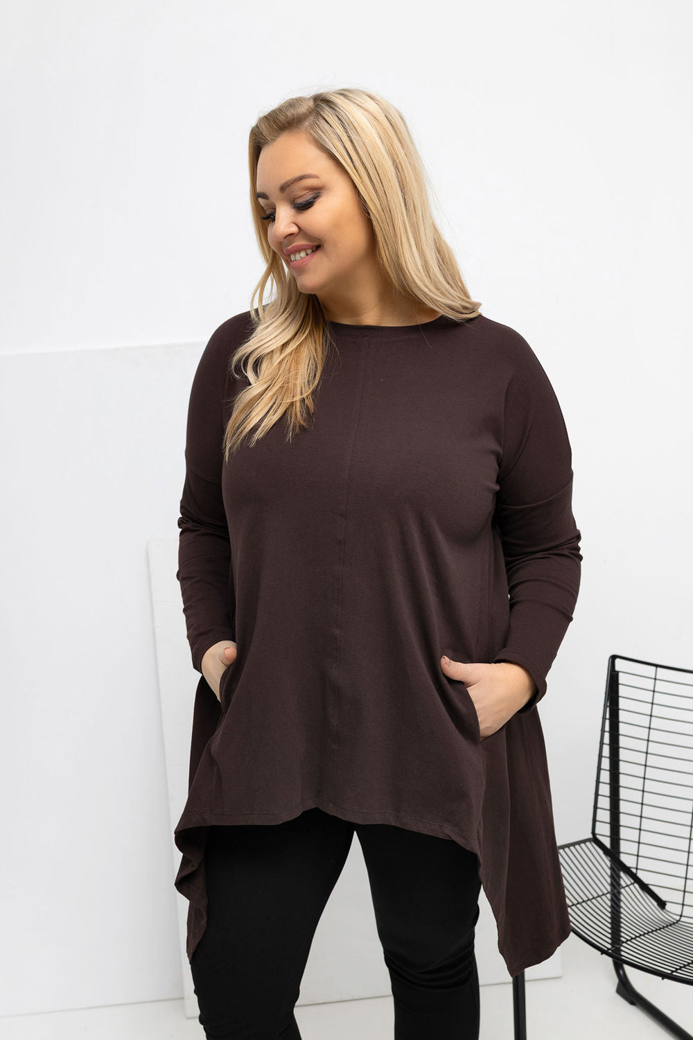 Chemisier grande taille femme Relevance — brun