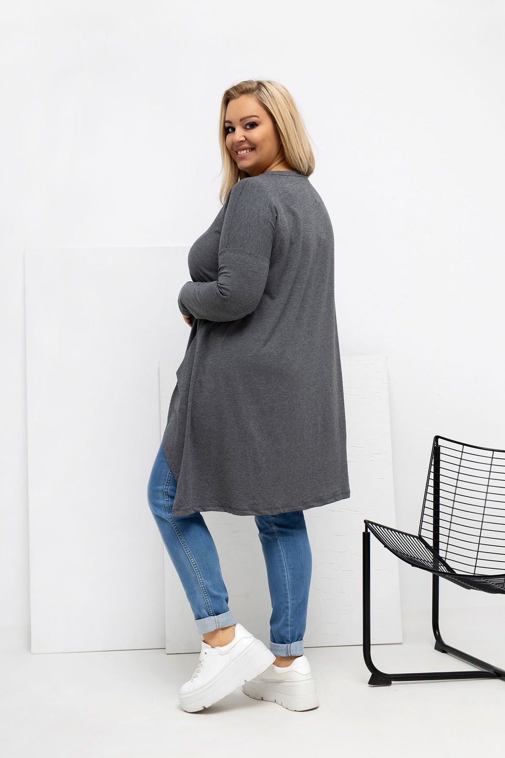 Chemisier grande taille femme Relevance — gris
