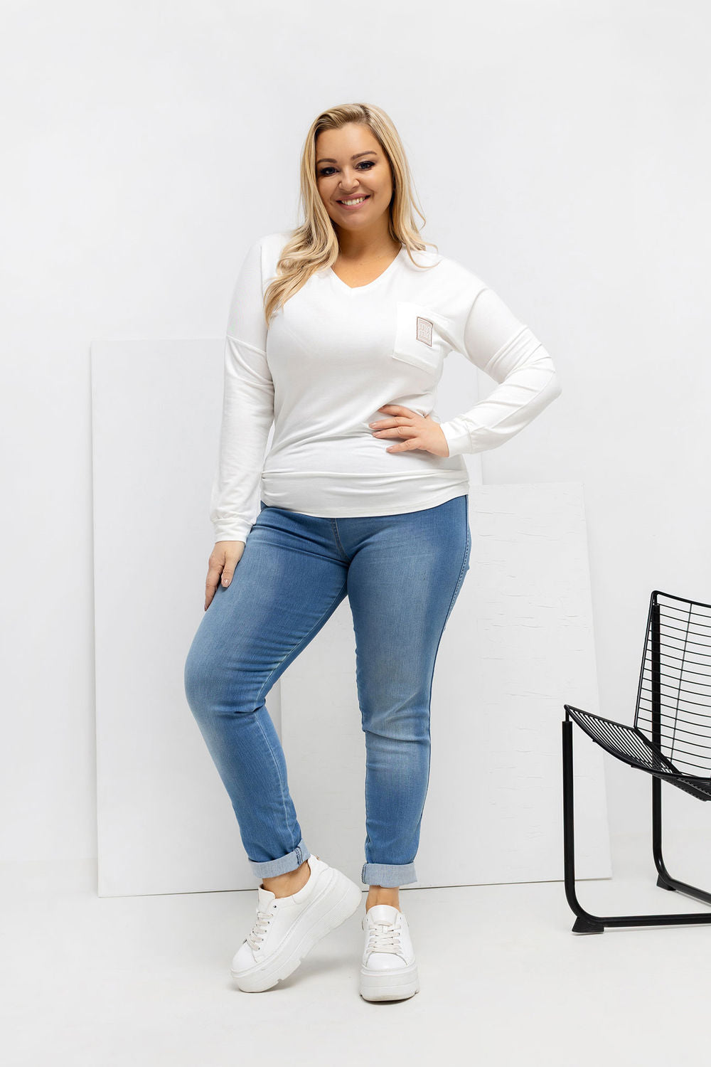 Chemisier grande taille femme Relevance — beige