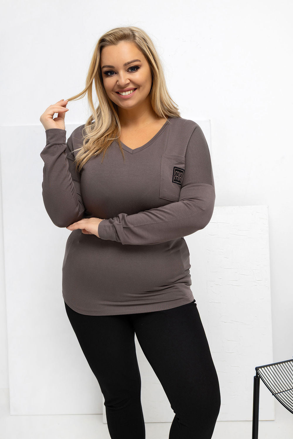 Chemisier grande taille femme Relevance — brun