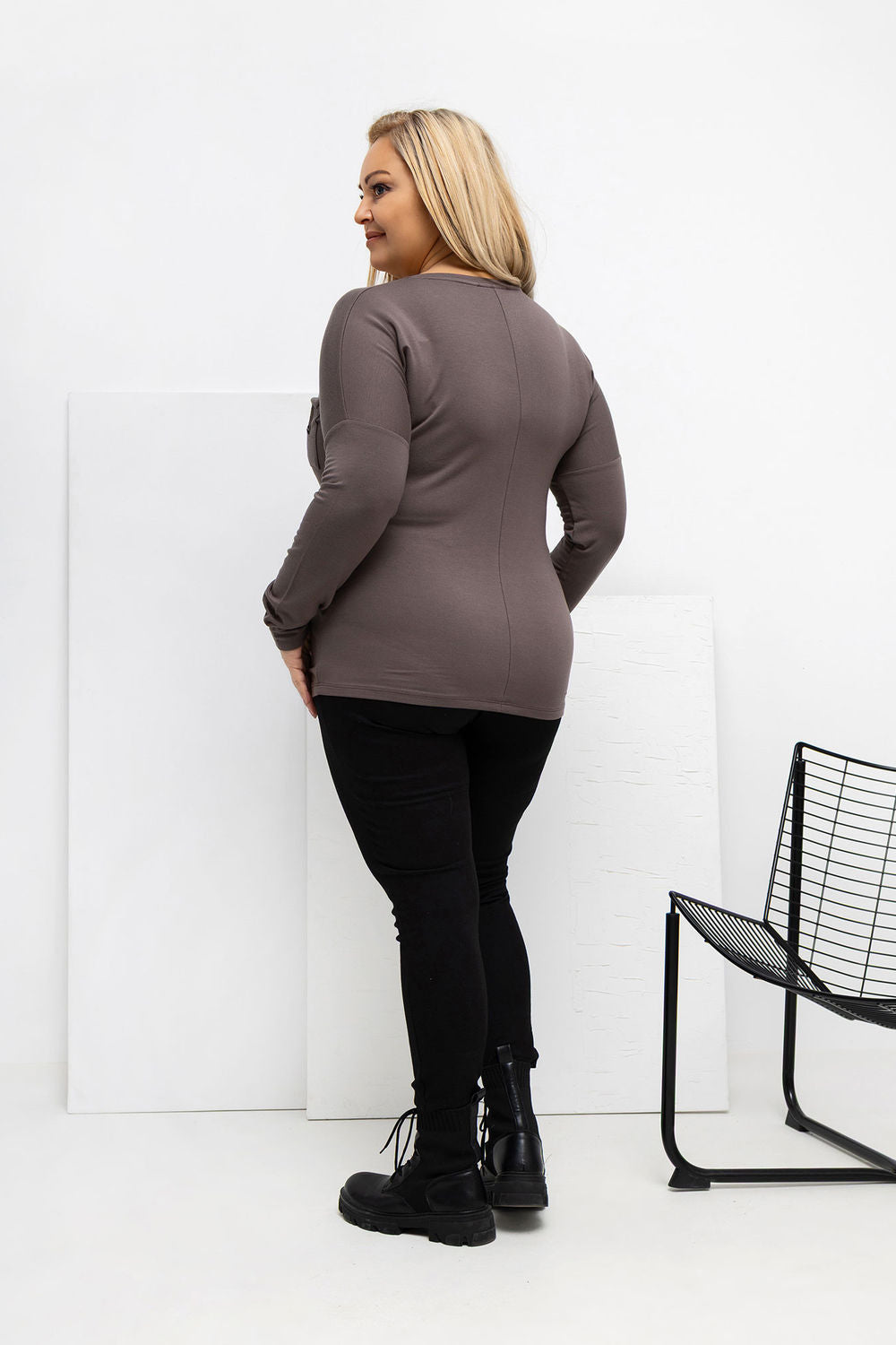 Chemisier grande taille femme Relevance — brun