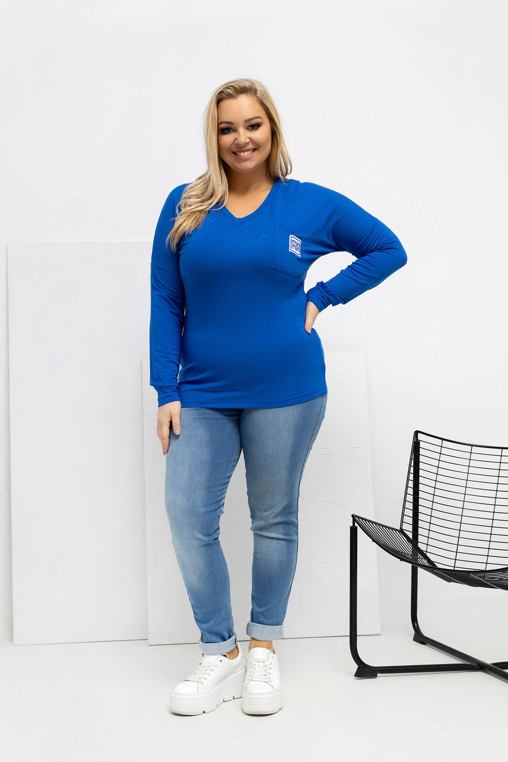 Chemisier grande taille femme Relevance — bleu
