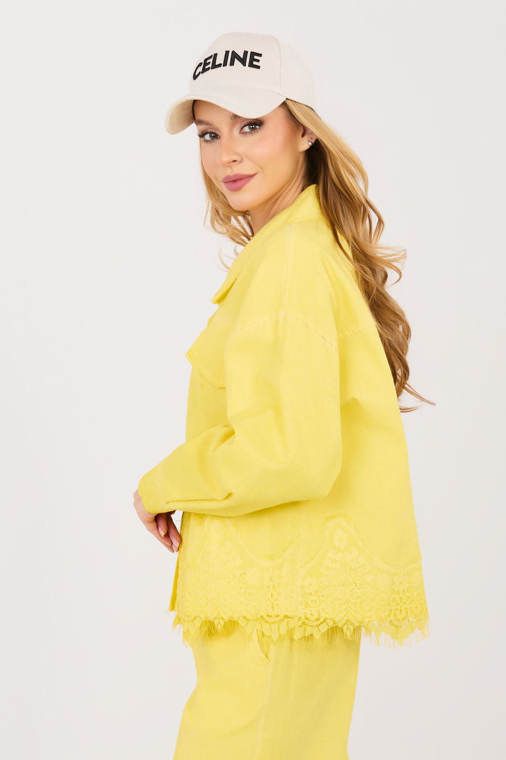 Veste en jean femme Rue Paris — jaune