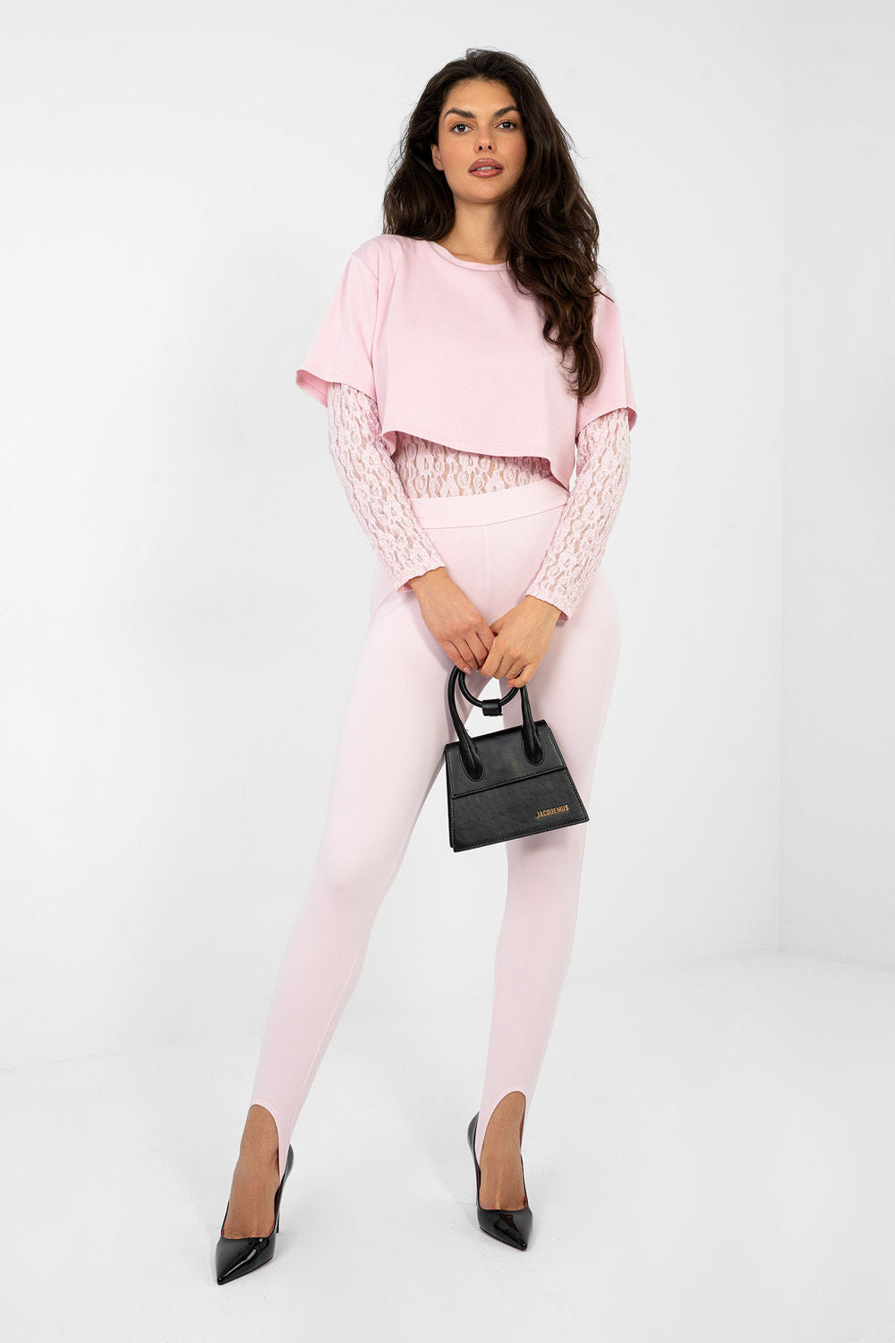 Chaussures à talons femme Rue Paris Leggings Longues Leggings — rosé