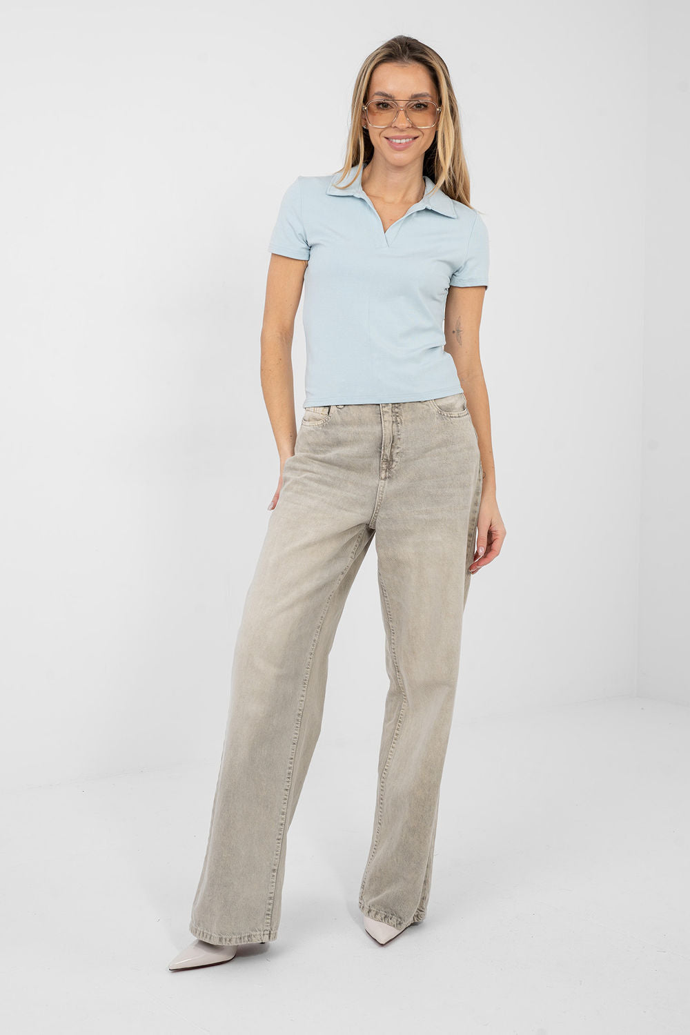 Blouse femme Factory Price Chemisier Chemisier — bleu