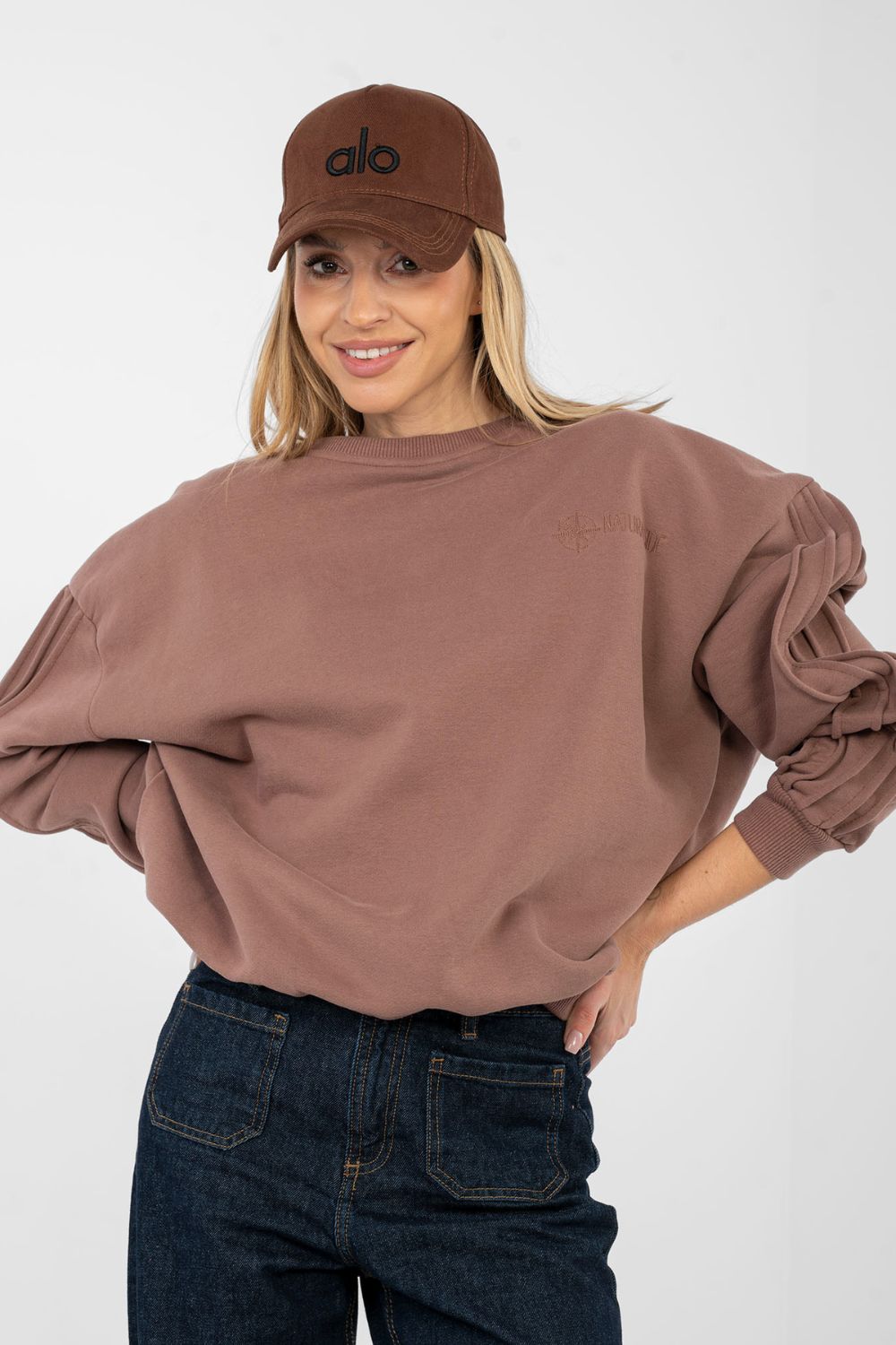 T-shirt femme Factory Price Sweatshirt Sweatshirt — brun