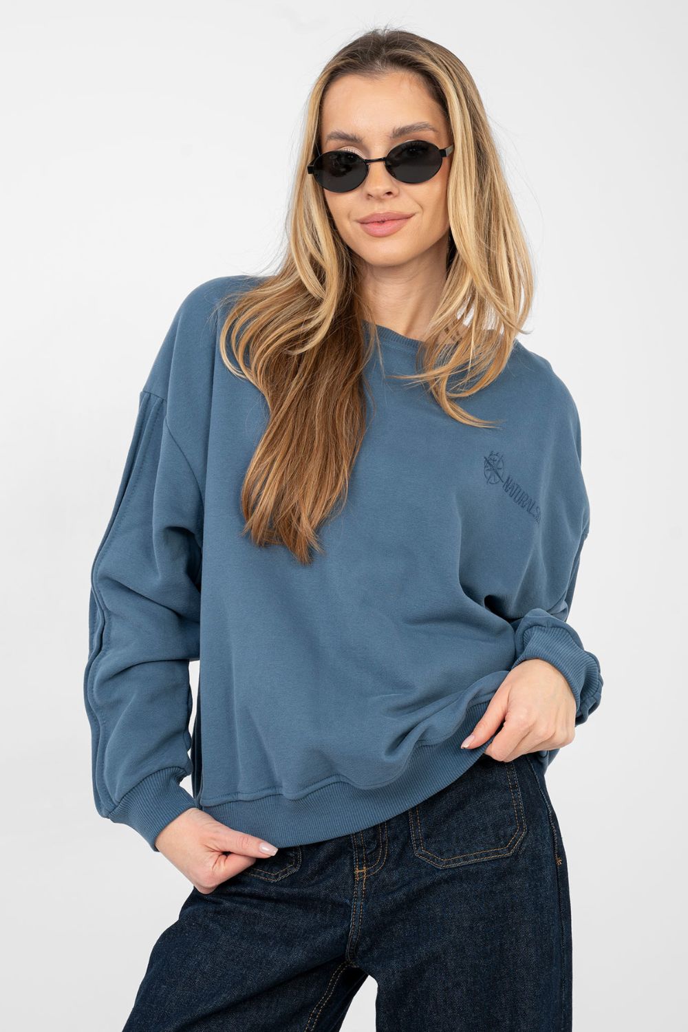 T-shirt femme Factory Price Sweatshirt Sweatshirt — bleu