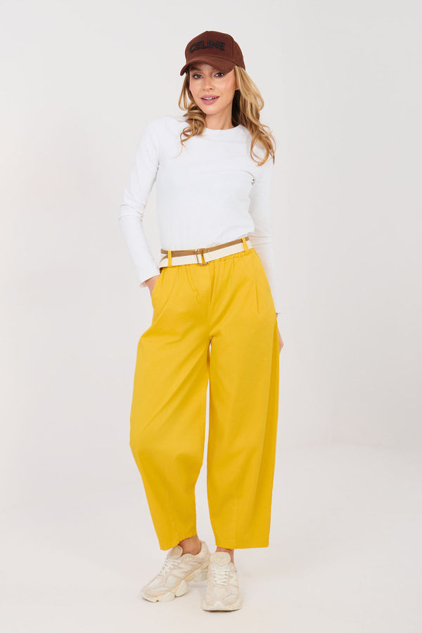 Chaussures à talons femme Italy Moda Pantalon Pantalon — jaune