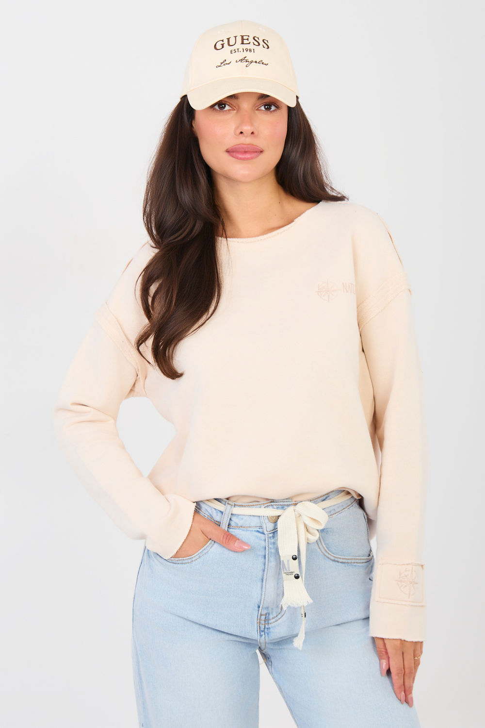 T-shirt femme Factory Price Sweatshirt Sweatshirt — beige