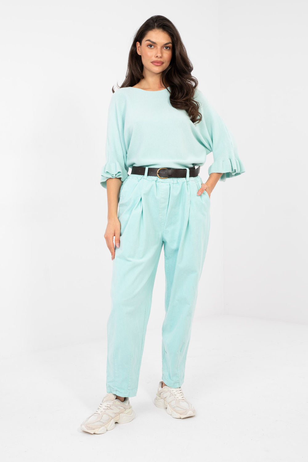 Pull femme Italy Moda Chandail Chandail — bleu