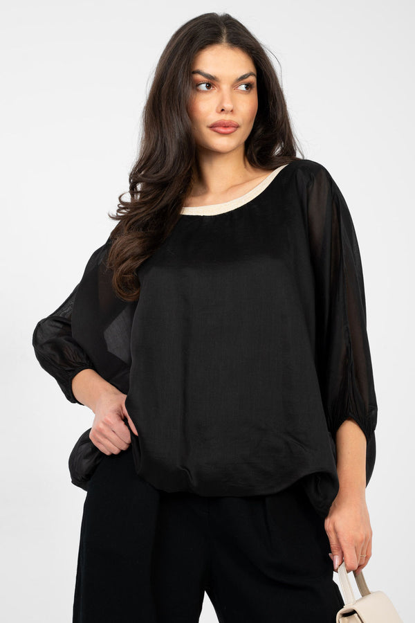 Blouse femme Italy Moda Chemisier Chemisier — noir