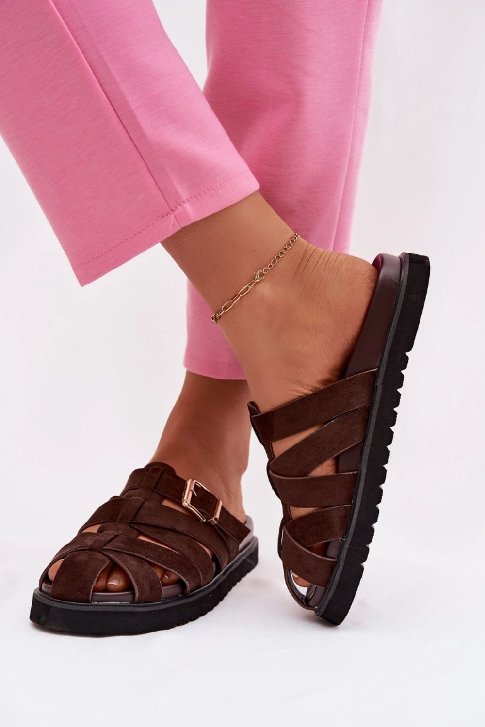 Sandales femme Step in style Clacquettes Clacquettes — brun