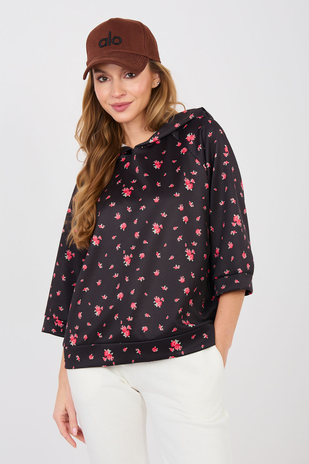 T-shirt femme Italy Moda Sweatshirt Sweatshirt — noir