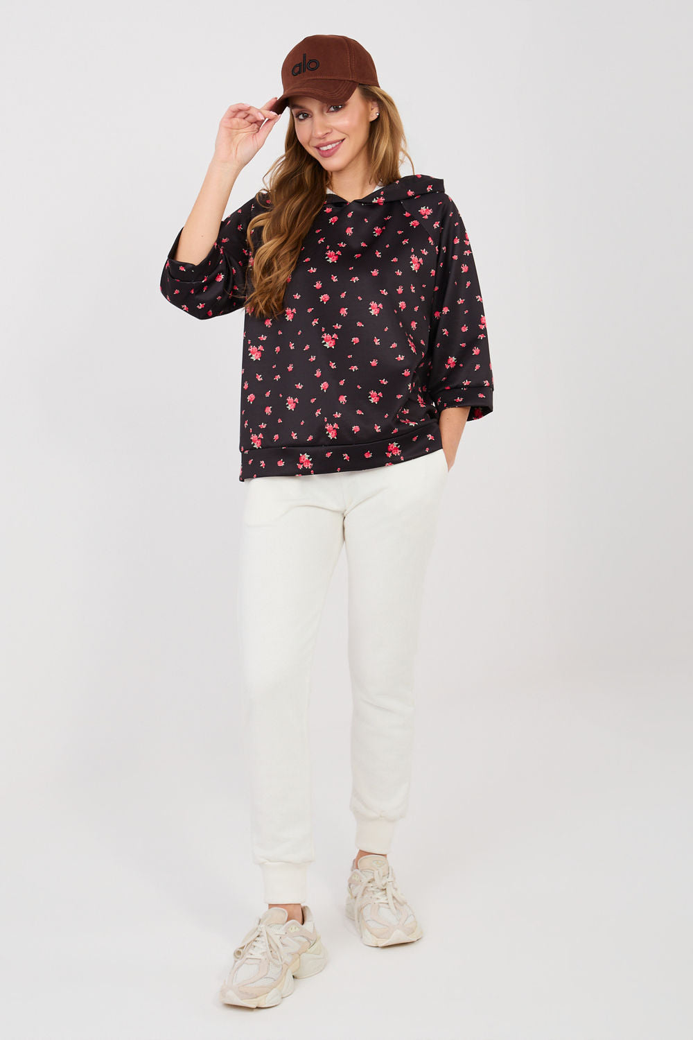 T-shirt femme Italy Moda Sweatshirt Sweatshirt — noir