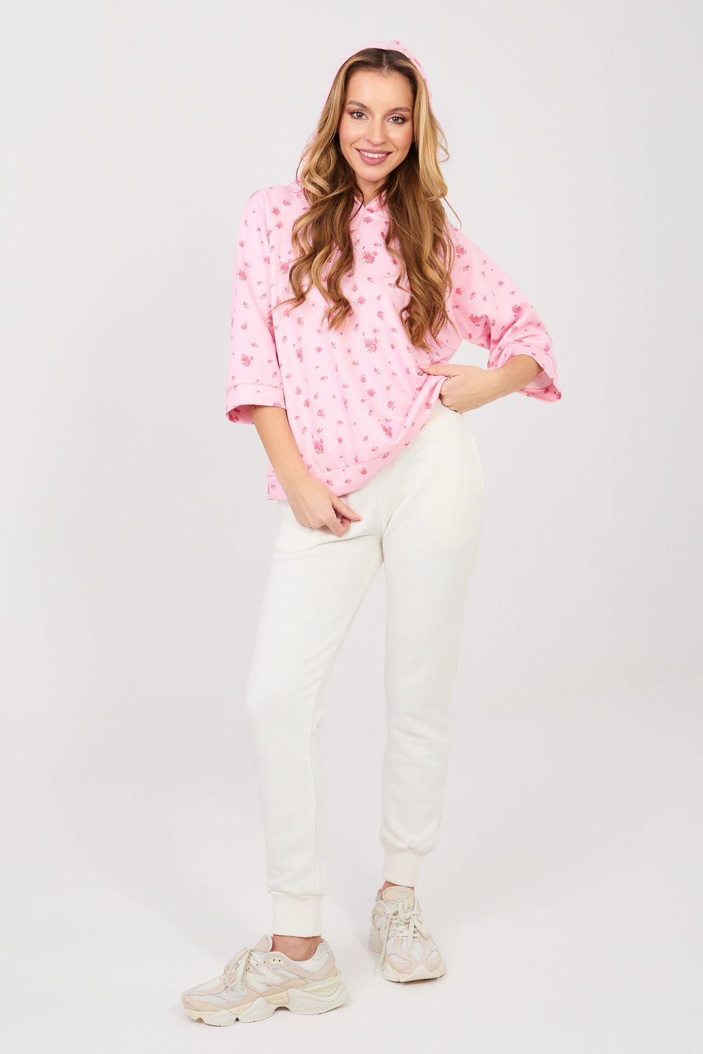 T-shirt femme Italy Moda Sweatshirt Sweatshirt — rosé