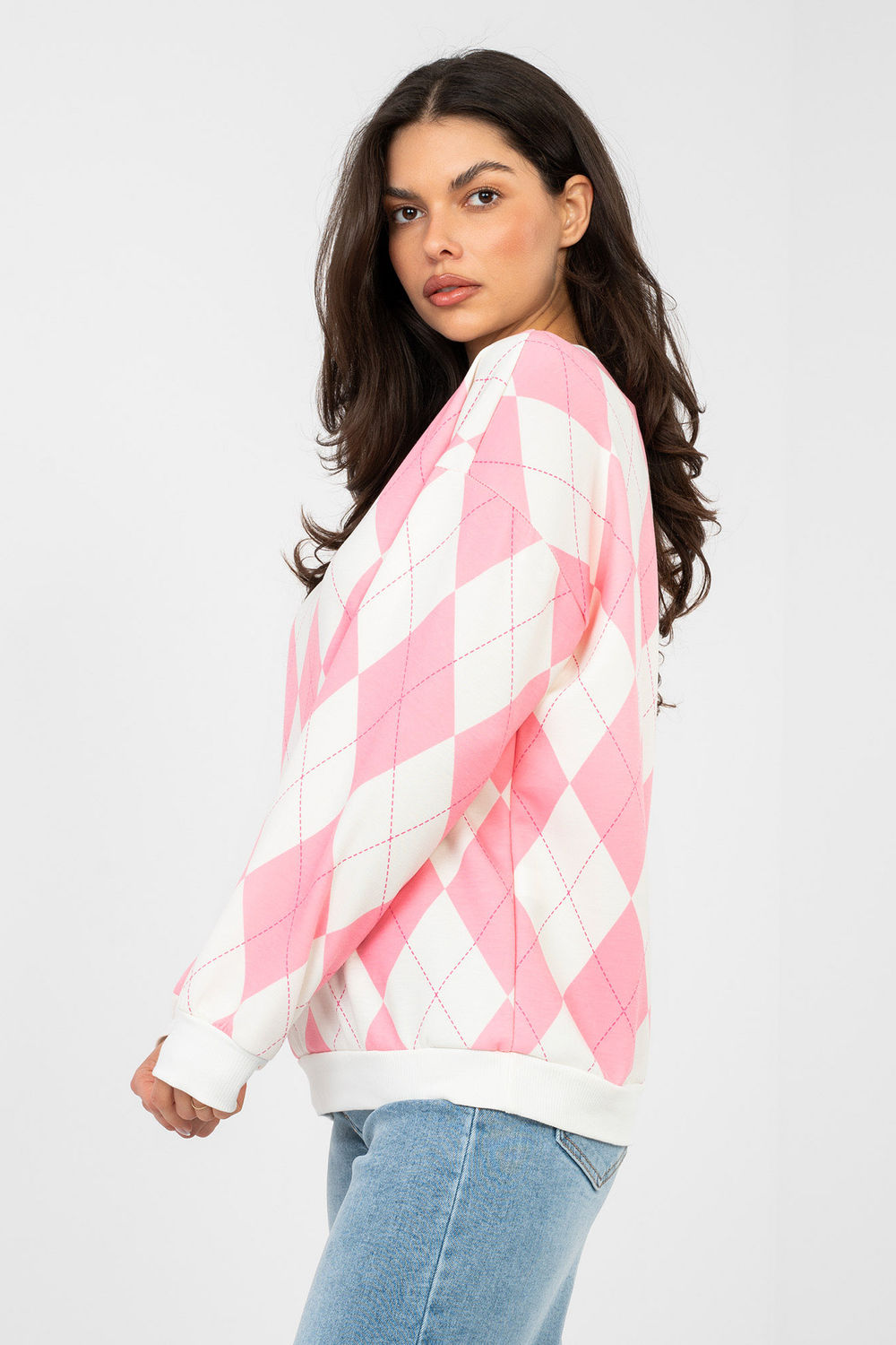 T-shirt femme Italy Moda Sweatshirt Sweatshirt — rosé