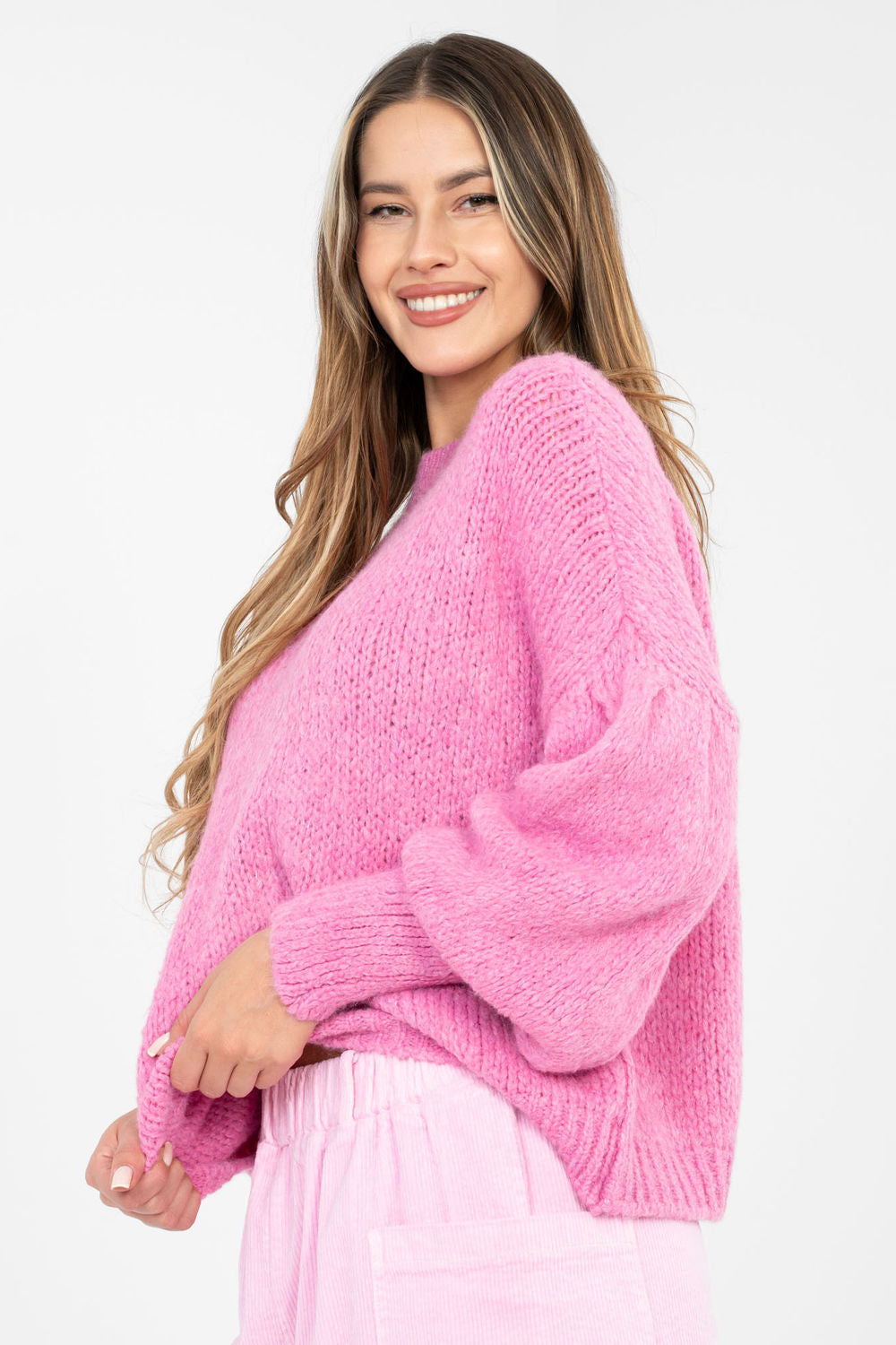 Pull femme Italy Moda Chandail Chandail — rosé