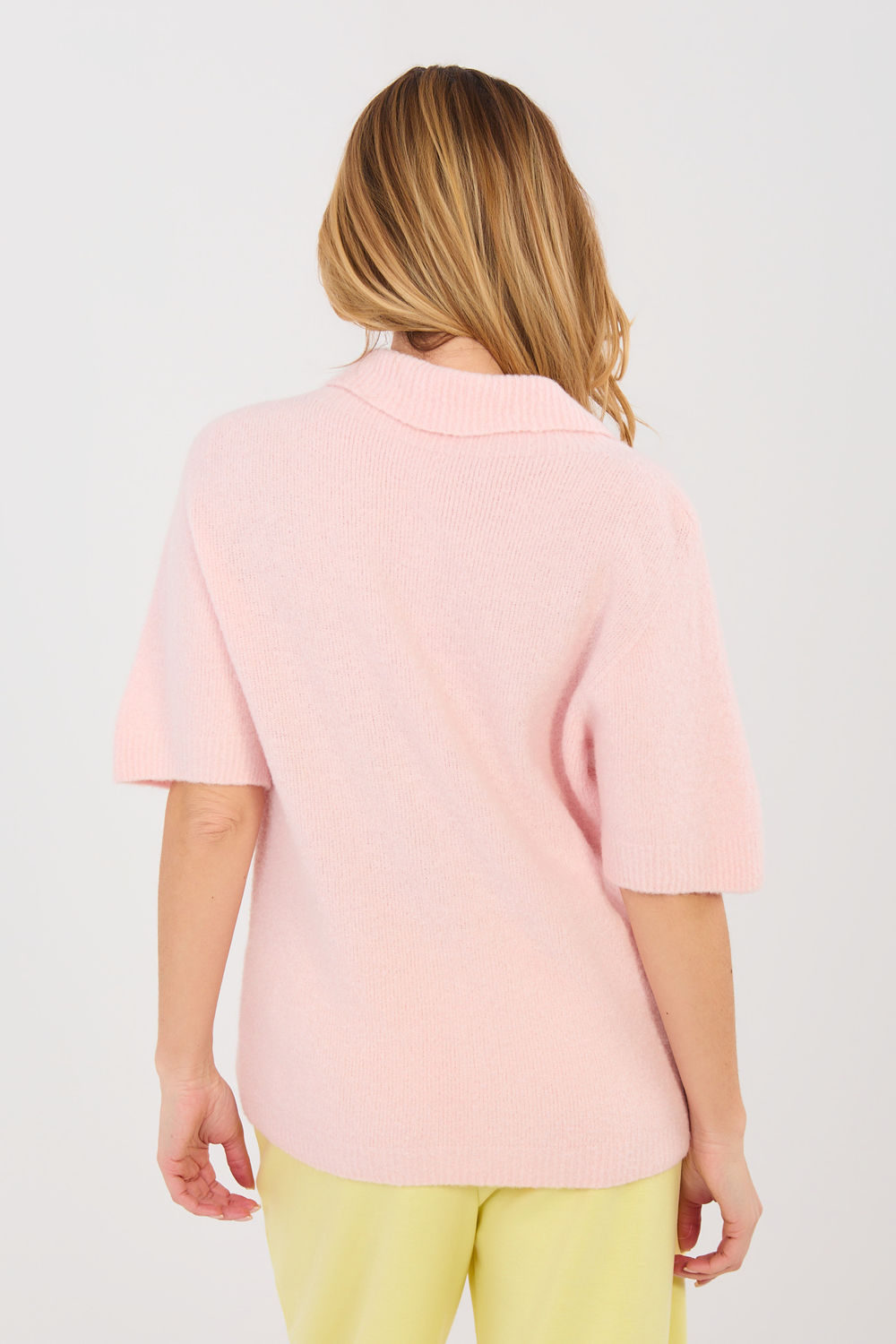 Pull femme Italy Moda À Manches Courtes — rosé