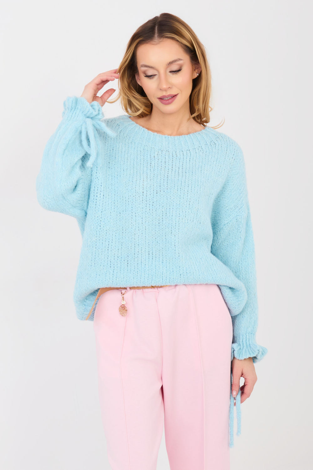Pull femme Italy Moda Chandail Chandail — bleu