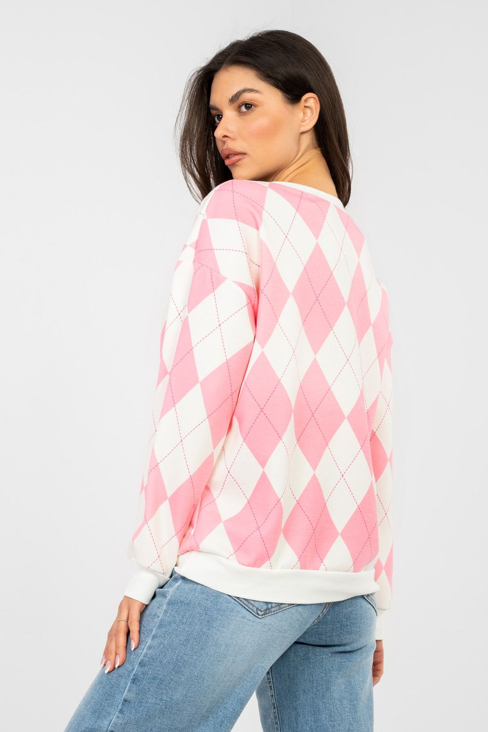 T-shirt femme Italy Moda Sweatshirt Sweatshirt — rosé