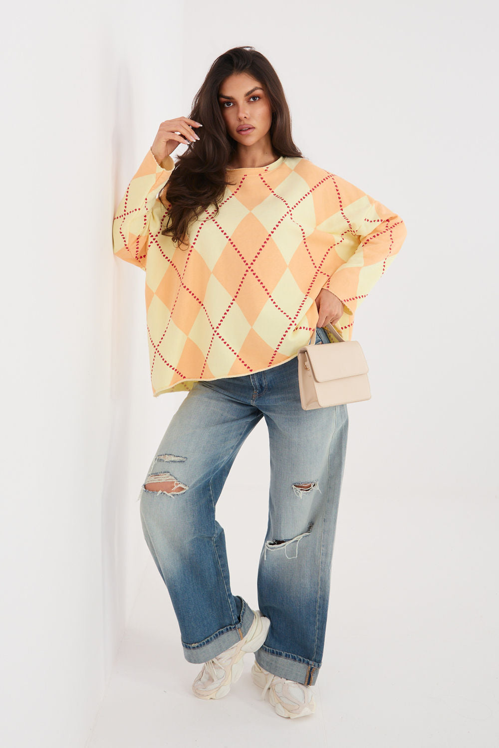 T-shirt femme Factory Price Sweatshirt Sweatshirt — orange