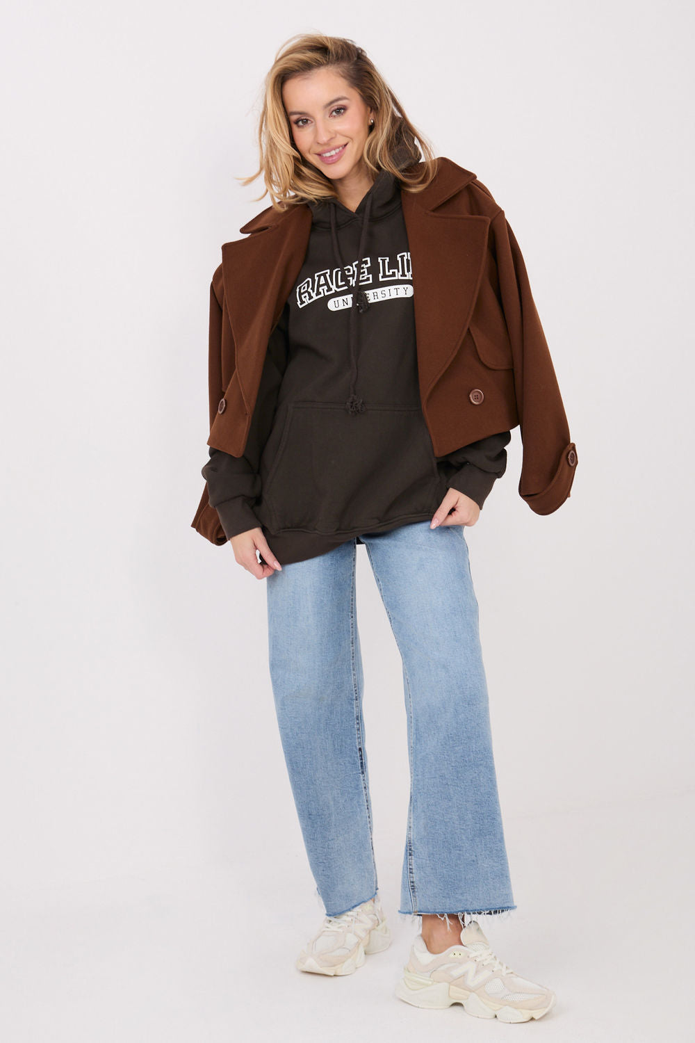 T-shirt femme Factory Price Sweatshirt Sweatshirt — brun