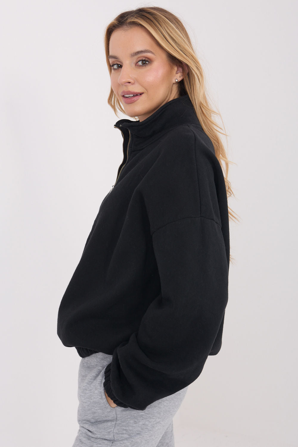T-shirt femme Factory Price Sweatshirt Sweatshirt — noir