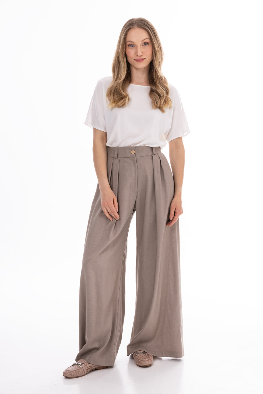 Chaussures à talons femme awama Pantalon Pantalon — beige