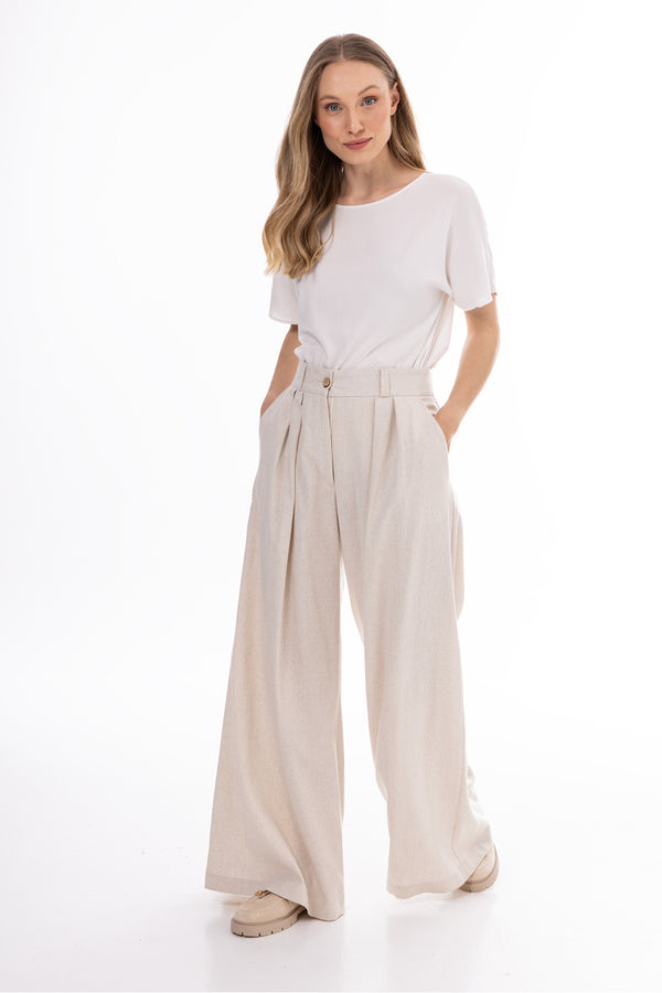 Chaussures à talons femme awama Pantalon Pantalon — beige