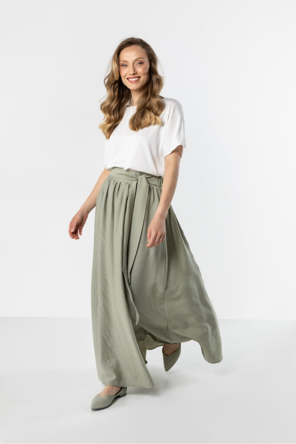 Jupe femme awama Longue Longue — vert