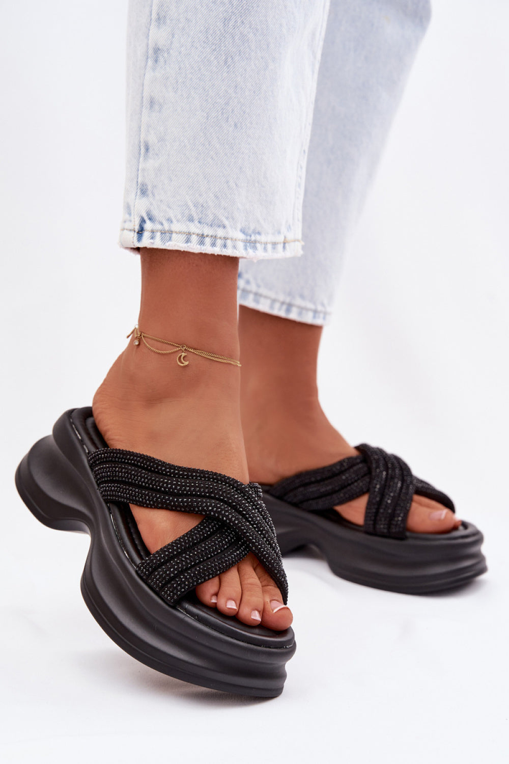 Sandales femme Step in style Clacquettes Clacquettes — noir