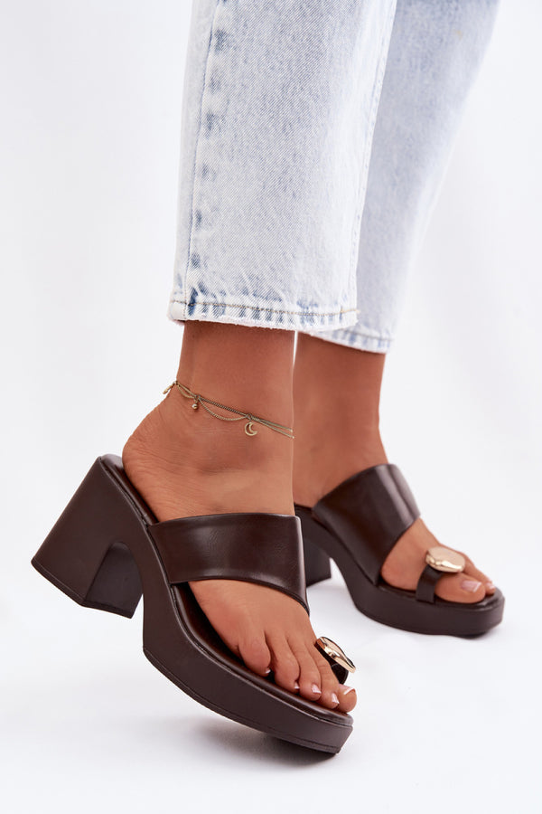 Sandales femme Step in style Des Mules À — brun