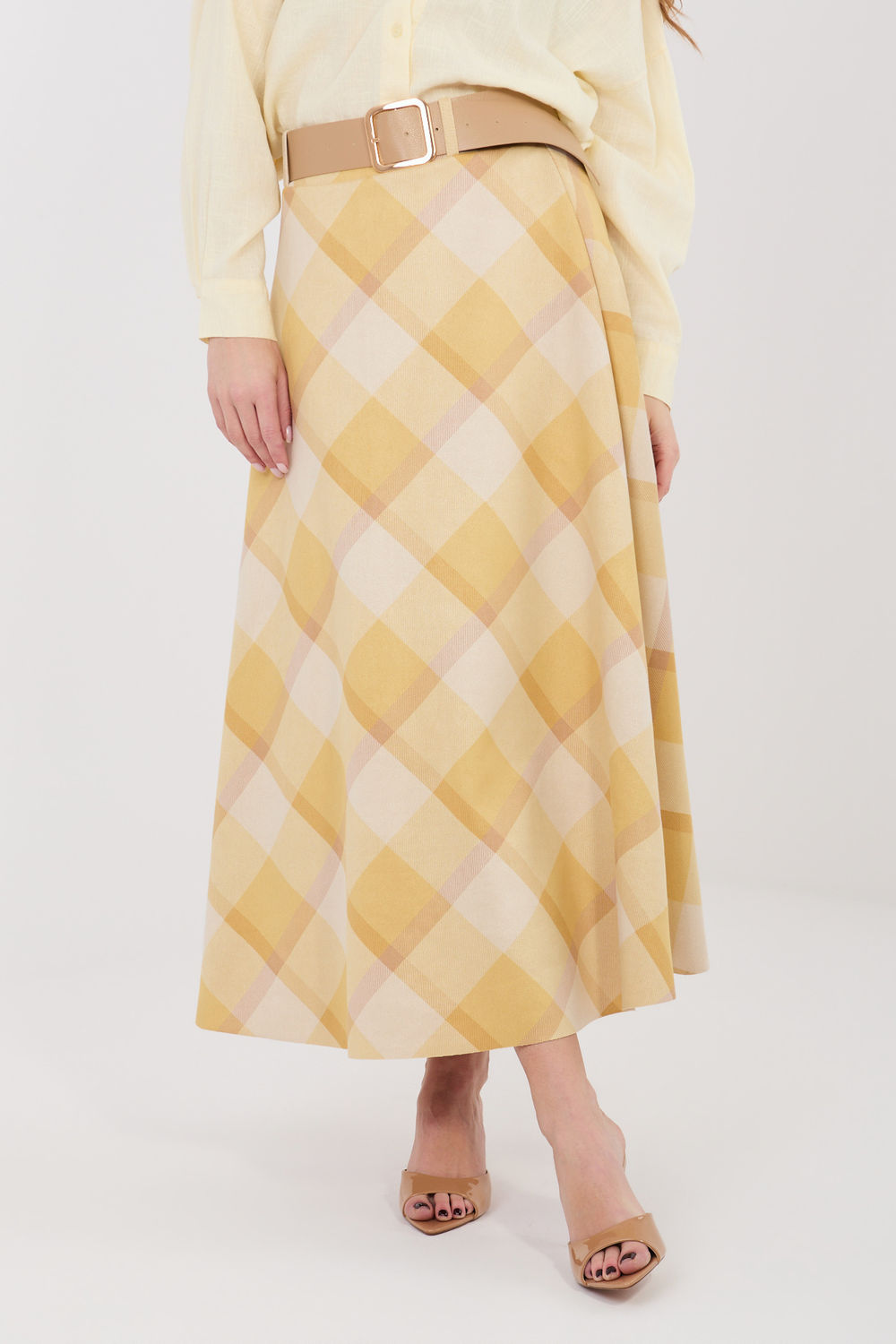 Jupe femme Italy Moda Longue Longue — jaune