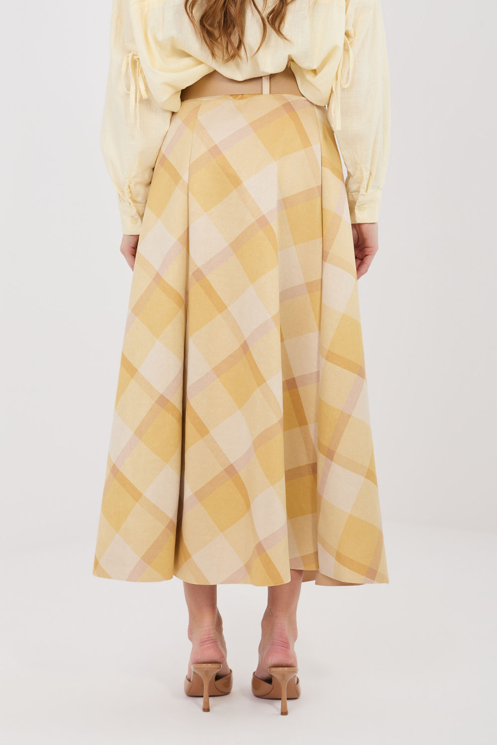 Jupe femme Italy Moda Longue Longue — jaune