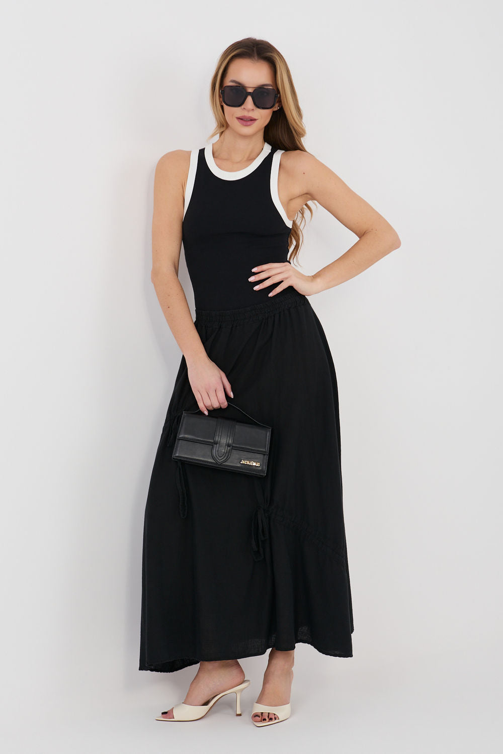 Jupe femme Italy Moda Longue Longue — noir